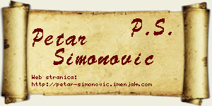 Petar Simonović vizit kartica